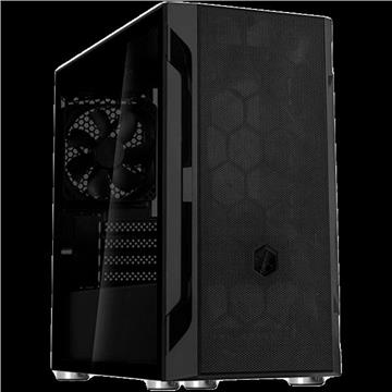 SilverStone FARA H1MB-G Mini Tower Micro-ATX Gaming Computer Case, Glass Panel, 1x120mm Fan, black