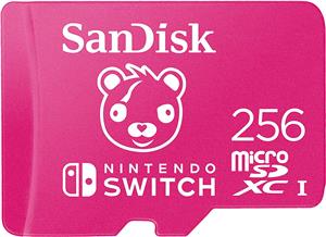 SanDisk Nintendo MicroSD UHS I Card - Fortnite Edition, Cuddle Team, 256GB
