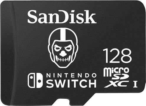 SanDisk Nintendo MicroSD UHS I Card - Fortnite Edition, Skull Trooper, 128GB