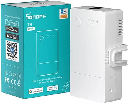 SONOFF smart switch THR316, temperature sensor. and humidity, Alexa/Google Home/IFTTT, 16A Max.