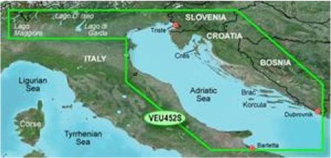 Garmin BlueChart kartica g3 Vision VEU452S (od Istre do Boke Kotorske), 010-C0796-00