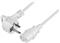 Transmedia Schuko plug flat to C13 jack 1,5m, White