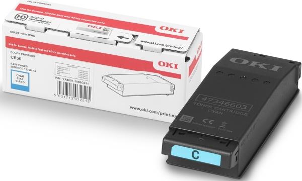 Oki toner C650dn, cyan, 6000 str.