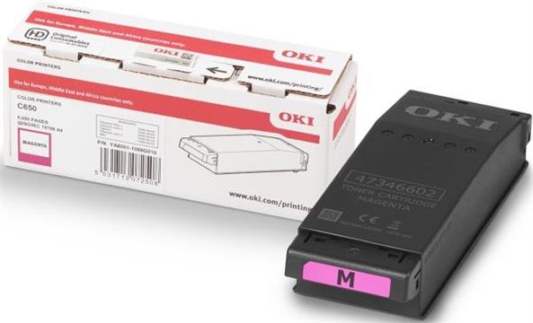 Oki toner C650dn, magenta, 6000 str.