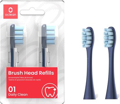 Oclean Standard two attachments for electric toothbrush blue
