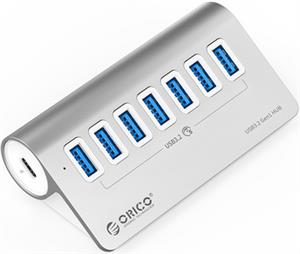 USB-C hub 7-port, 7x USB-A 3.2 Gen2, 10Gbps, ALU, ORICO M3U7-G2