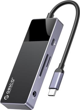 Docking station USB-C 8-in-1, 3x USB-A, HDMI, PD 100W, SD+TF, 3.5mm AUX, ORICO DM-8P