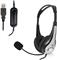 Headset Ewent, volume control, mic, USB, EW3565