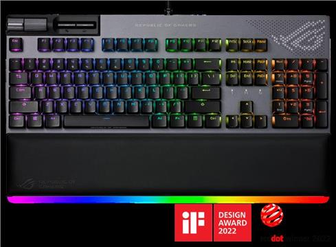 Keyboard ASUS ROG Strix Flare II Animate, ROG NX Red, PBT, RGB, USB, UK SLO g.