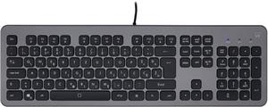 Keyboard Ewent Wired Illuminated Scissor, Black, USB, SLO