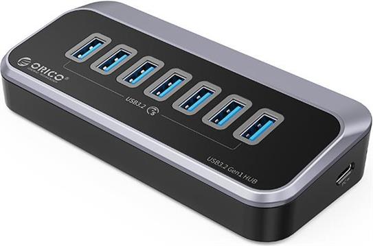 Orico 7-portni USB3.2 hub, crni (ORICO-M3U3-7A-05-BK-BP)