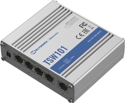 Teltonika TSW101 Industrial GSwitch 4x PoE+ (60W)