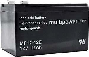 Baterija akumulatorska MULTIPOWER MP12-12E, 12V, 12Ah, 151x98x93 mm