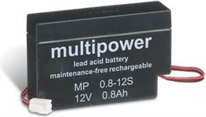 Baterija akumulatorska MULTIPOWER, 12V, 0.8Ah, JST 96x25x61 mm