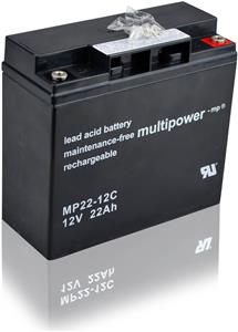 Baterija akumulatorska MULTIPOWER, 12V, 22Ah, 181x76x167 mm