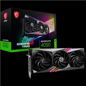 MSI Video Card Nvidia RTX 4090 GAMING X TRIO 24G (24GB GDDR6X/384bit, PCI-E Gen4, 3x DP, 1x HDMI, 1x16-pin Power Connector, 850W recommended PSU, ATX, Retail)