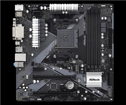 ASRock B450M Pro4-F, S.AM4, DDR4/3200+(OC), PCIe 3.0, G-LAN, VGA/DVI-D/HDMI, mATX