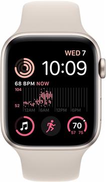 Apple Watch SE2 GPS 44mm Starlight Aluminium Case with Starlight Sport Band - Regular