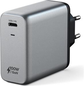 Satechi 100W USB-C PD Wall Charger Gallium Nitride (GaN) charging - Space Grey