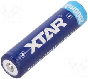 Baterija litijeva 3,7V 18650 PCM Li-Ion 2600mAh, sa zaštitom, XTAR 2600