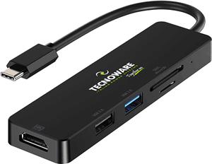 Tecnoware USB-C HDMI Dock and Card Reader for Laptops