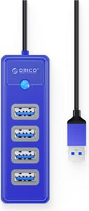 USB hub 4-port USB 3.0, 0.15m, Blue, ORICO PW4U-U3-015