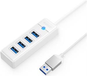 USB hub 4-port USB 3.0, 0.15m, White, ORICO PW4U-U3-015