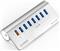 USB-C hub 7-port, 7x USB-A 3.2 Gen1, 1x USB-A PD 18W, 5Gbps,