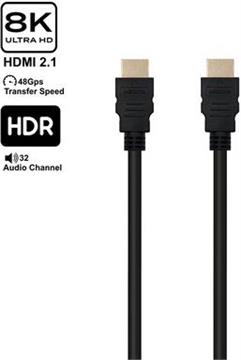 Cable Ultra High Speed HDMI 2.1 8K 60Hz M/M, Ethernet, 1m, black, Ewent EC1320