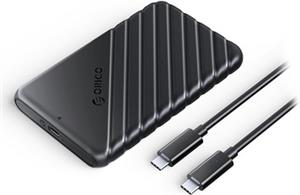 Case ext. 2,5" HDD/SSD, USB UASP 3.1 to SATA3, tool-free, black, ORICO 25PW1C-C3
