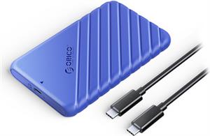 Case ext. 2,5" HDD/SSD, USB UASP 3.1 to SATA3, tool-free, blue, ORICO 25PW1C-C3