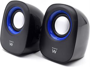 Speakers Ewent 2.0, 5W RMS, volume control, USB powered, black, EW3501