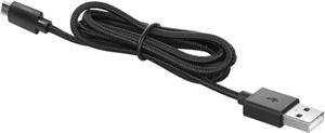 Cable USB 2.0 A to Micro-B, 1m, Nylon braided, black, Ewent