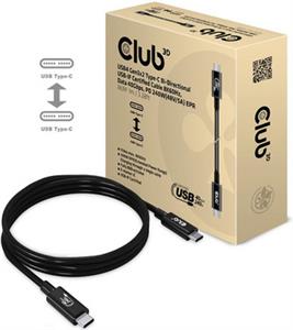 Cable USB-C to USB-C Club 3D CAC-1576, USB4, Bi-directional, 40Gbps, 8K@60Hz, PD 240W, 1m
