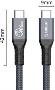 Cable USB-C to USB-C Thunderbolt 4, 40Gbps, 100W PD, 8K 60Hz, 0.3m, ORICO TBZ4
