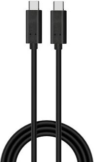 Cable USB-C to USB-C, USB 3.2 Gen2, 20 Gbps, 100W, 4K @ 60 Hz, 1m, black, Ewent