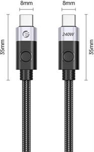 Cable USB-C to USB-C, USB 4, 40Gbps, 240W PD, 8K 60Hz, 1.5m, ORICO CC240-40