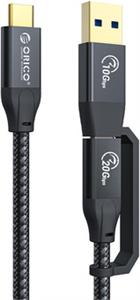 Cable USB-C to USB-C/USB-A, USB 3.2 Gen2, 20Gbps, 100W PD, 4K 60Hz, 1m, ORICO ACC32-10