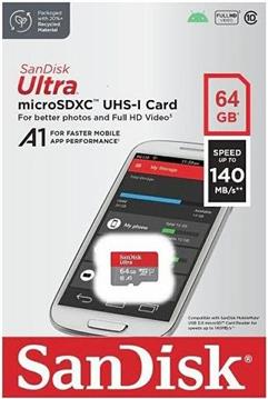 SANDISK MEMORIJSKA KARTICA MicroSDXC UHS-I 140MB/s 64GB