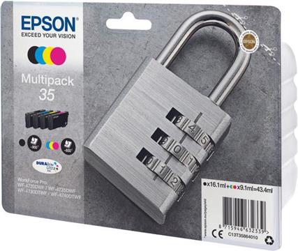 Epson 35 Multipack - 4-pack - black, yellow, cyan, magenta - original - ink cartridge