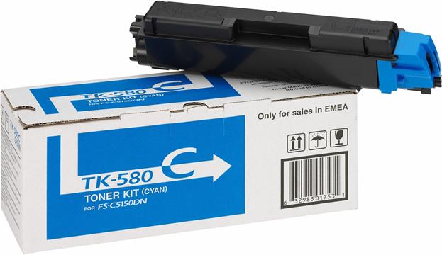 Kyocera TK 580C - cyan - original - toner cartridge