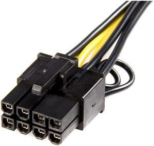 StarTech.com PCI Express 6 pin to 8 pin Power Adapter Cable - Power cable - 6 pin PCIe power (F) to 8 pin PCIe power (M) - 6.1 in - yellow - PCIEX68ADAP - power cable - 15.5 cm