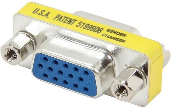 StarTech.com Slimline VGA HD15 Gender Changer - F/F - HD15 gender changer - VGA coupler - VGA gender changer (GC15HSF) - VGA gender changer