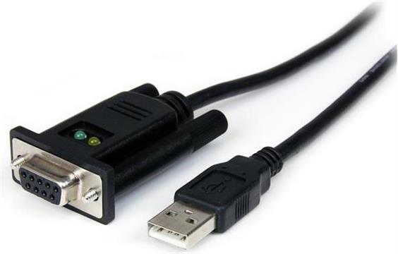 StarTech.com USB to Serial RS232 Adapter - DB9 Serial DCE Adapter Cable with FTDI - Null Modem - USB 1.1 / 2.0 - Bus-Powered (ICUSB232FTN) - serial adapter - USB 2.0 - RS-232