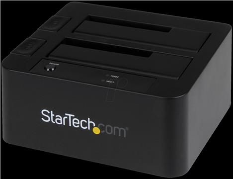 StarTech.com Dual-Bay USB 3.0 eSATA to SATA Hard Drive Docking Station, USB Hard Drive Dock, External 2.53.5 SATA IIIIII, SSDHDD Docking Station, Hot-Swap Hard Drive Bays - Top-Loading - storage contr