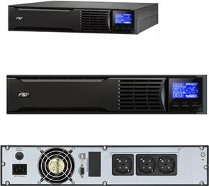 Fortron Source Champ Rack 2000VA/1800W, On-line double conversion, USB, RS-232, 3×Schuko, 4×9Ah, 3.5min autonomija, LCD