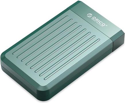 Orico vanjsko kućište 3.5" SATA HDD/SSD s adapterom, do 9.5 mm, tool free, USB3.1 Gen1 tip C, zeleno (ORICO-M35C3-EU-GR-BP-A)