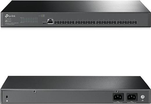 TP-Link Omada JetStream 16-Port 10GE SFP+ L2+ Managed preklopnik, 16×10G SFP+, RJ45/Micro-USB Console Port, 1U 19" Rack-mount