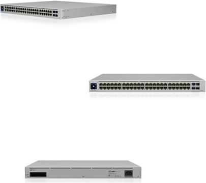 Ubiquiti UniFi Managed 48-port Gigabit PoE+ Switch, 4×10G SFP+, Touchscreen LCD, Rackmount, 600W (USW-PRO-48-POE-Gen2)