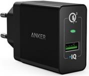 Anker PowerPort+ 1 QC 3.0 18W zidni brzi adapter/punjač, 1×USB-A, crni, A2013L11